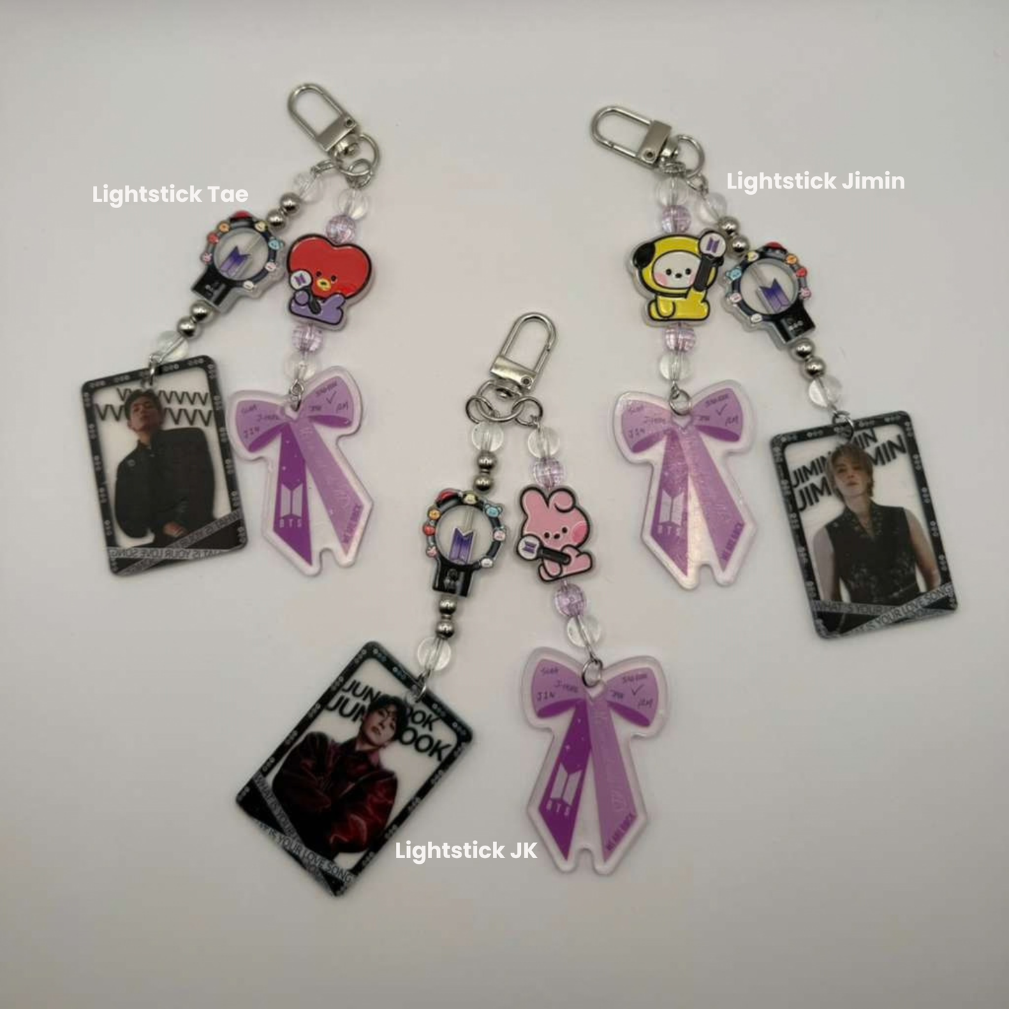 K-pop Inspired Bag Charms & Keychains – Handmade Beaded Charms, Choose Your Style