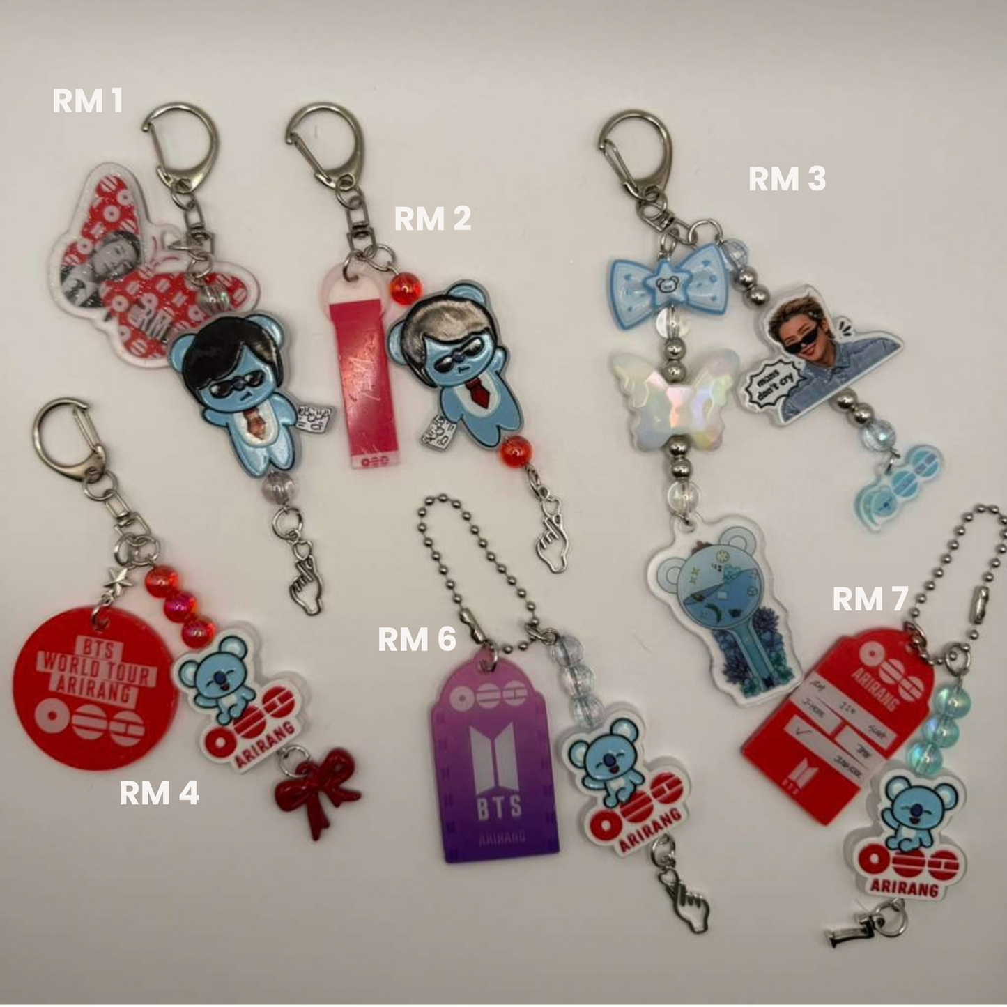Rap Line Inspired Bag Charm/Keychain