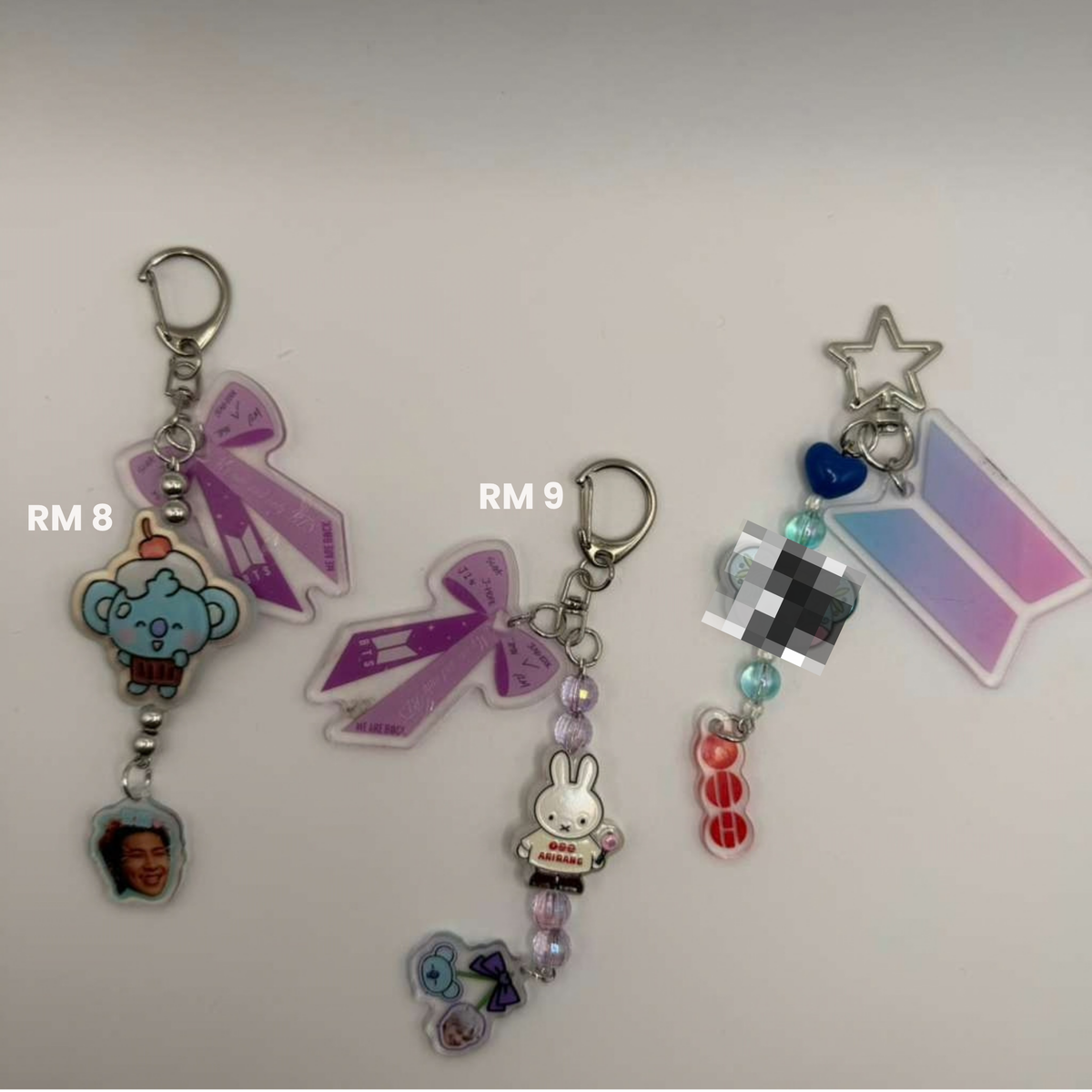 Rap Line Inspired Bag Charm/Keychain